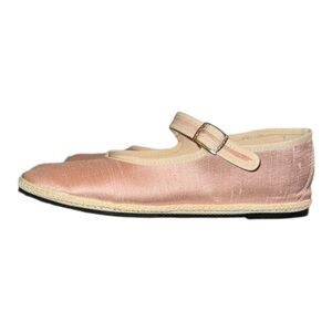 Classic Mary Jane Flats in Blush Pink